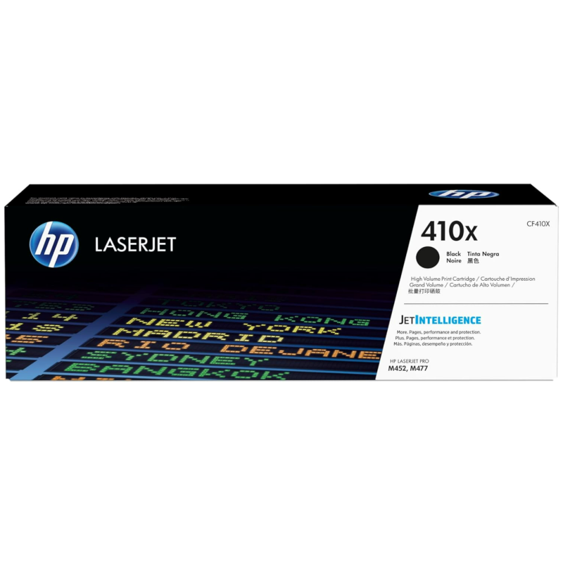 HP 410X Black High-yield Toner Cartridge | Works with HP Color LaserJet Pro M452 Series, HP Color LaserJet Pro MFP M377, M477 Series | CF410X