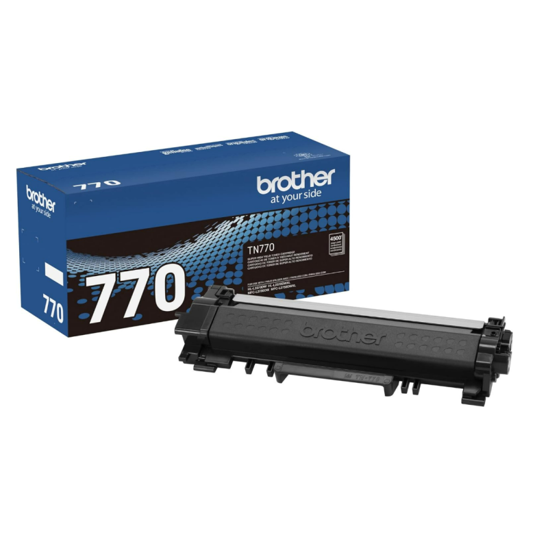 Brother TN-770 HL-L2370DW L2370DWXL MFC-L2750DW L2750DWXL Toner Cartridge (Black) in Retail Packaging