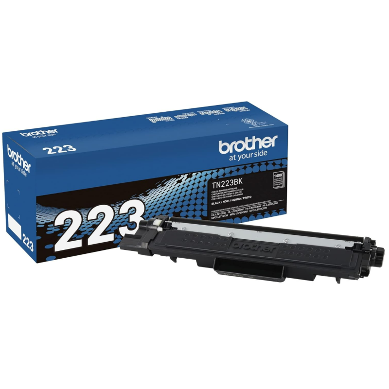 Brother Genuine TN223BK, Standard Yield Toner Cartridge, Replacement Black Toner, Page Yield Up to 1,400 Pages, TN223, Amazon Dash Replenishment Cartridge