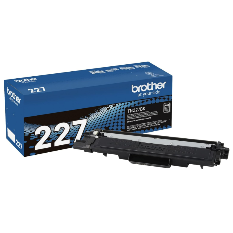 Brother Genuine TN227, TN227BK, High Yield Toner Cartridge, Replacement Black Toner, Page Yield Up to 3,000 Pages, TN227BK, Amazon Dash Available