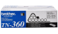 Brother Genuine High Yield Toner Cartridge, Black Toner, Page Yield Up To 2,600 Pages, TN360