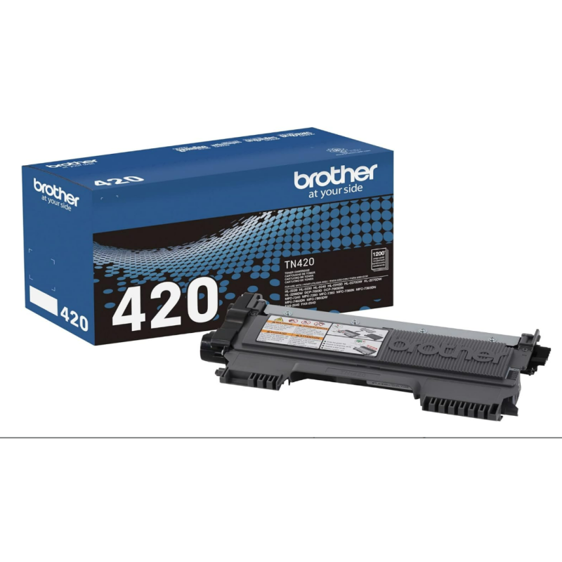 Brother Genuine TN420 Mono Laser Toner Cartridge, Black