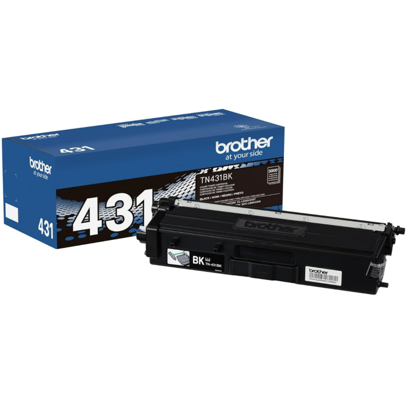 Brother Printer TN431BK Standard Yield Toner-Retail Packaging , Black