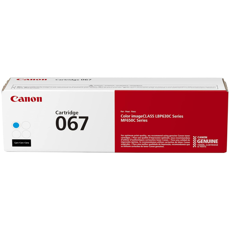 Canon Genuine 067 Cyan Toner Cartridge Compatible with LBP633Cdw, LBP632Cdw, MF652Cdw, MF653Cdw, MF654Cdw, MF656Cdw