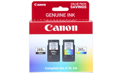Canon Genuine Ink PG-240 XL / CL-241 XL Value Pack (2 Cartridges), Compatible with MG2120/3120/4120/2220/3220/4220/3520/3620, MX372/392/432/452/472/512/522/532, TS5120