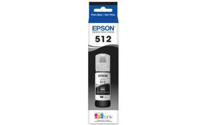 EPSON 512 EcoTank Ink Ultra-high Capacity Bottle Photo Black (T512120-S) Works with EcoTank ET-7700, ET-7750
