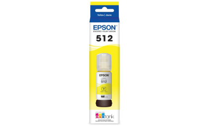 EPSON 512 EcoTank Ink Ultra-high Capacity Bottle Yellow (T512420-S) Works with EcoTank ET-7700, ET-7750