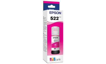 Epson 522 EcoTank Ink Ultra-high Capacity Bottle Cyan (T522220-S) Works with EcoTank ET-2400, ET-2720, ET-2800, ET-2803, ET-2840, ET-4700, ET-4800, ET-4810