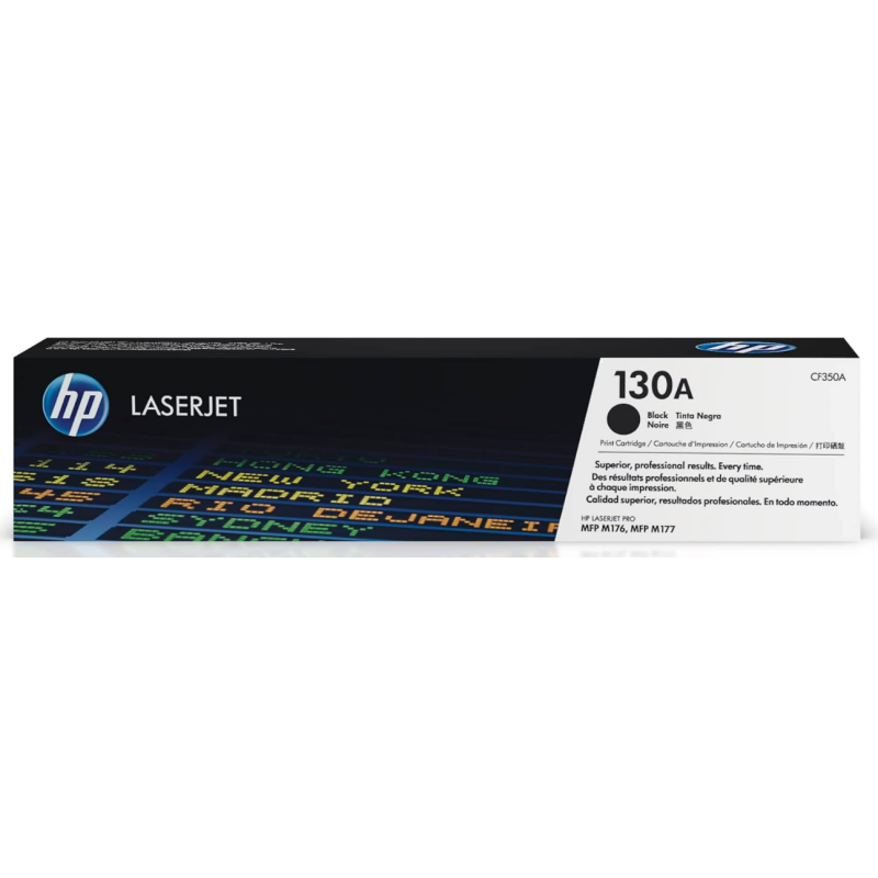HP 130A Black Toner Cartridge | Works with HP Color LaserJet Pro MFP M176, M177 Series | CF350A