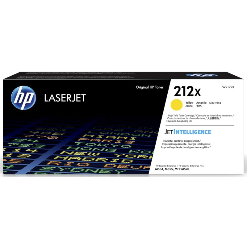 HP 212X Yellow High-yield Toner Cartridge for HP Printers | Works with Color LaserJet Enterprise M554, M555 Series; Color LaserJet Enterprise MFP M578 Series | W2122X