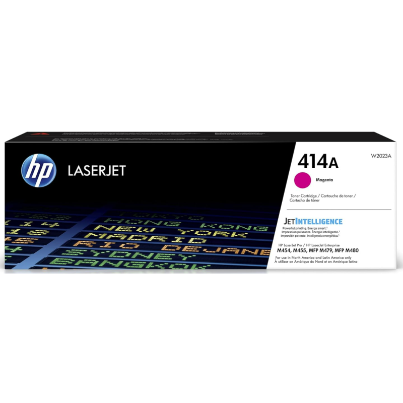 HP 414A Magenta Toner Cartridge | Works with HP Color LaserJet Enterprise M455dn, MFP M480f; HP Color LaserJet Pro M454 Series, MFP M479 Series | W2023A