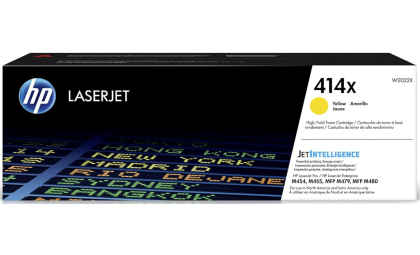 HP 414X Yellow High-yield Toner Cartridge | Works with HP Color LaserJet Enterprise M455dn, MFP M480f; HP Color LaserJet Pro M454 Series, MFP M479 Series | W2022X