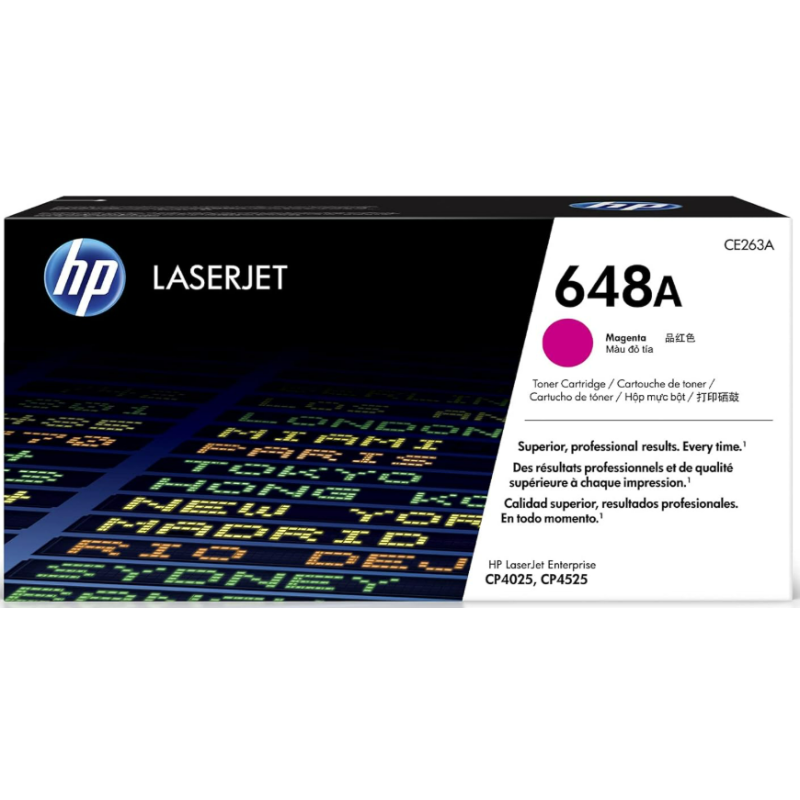HP 648A Magenta Toner Cartridge | Works with HP Color LaserJet Enterprise CP4025, CP4525 Series | CE263A