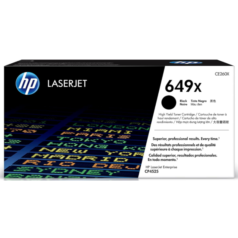 HP 649X Black High-yield Toner Cartridge | Works with HP Color LaserJet Enterprise CP4525 Series | CE260X