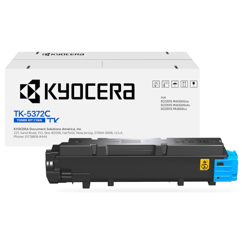 KYOCERA TK-5372C Cyan Toner Cartridge for MA3500cifx / PA3500cx Model Laser Printers (1T02YJCUS0)