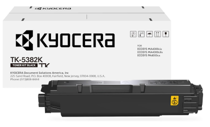 KYOCERA TK-5382K Black Toner Cartridge for ECOSYS MA4000cifx / MA4000cix / PA4000cx Model Laser Printers (1T02Z00US0)