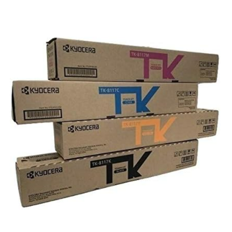 TK8117K 1T02P30US0 Genuine Kyocera Toner Value Pack, B/C/M/Y